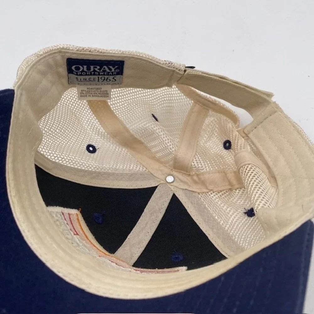 Kandahar Lodge‎ Ouray Sportswear Trucker Hat Mens Navy Blue Whitefish MT Montana